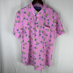Chubbies Shirt Mens Medium‎ Pineapple Print Short Sleeve Button Up Summer Casual